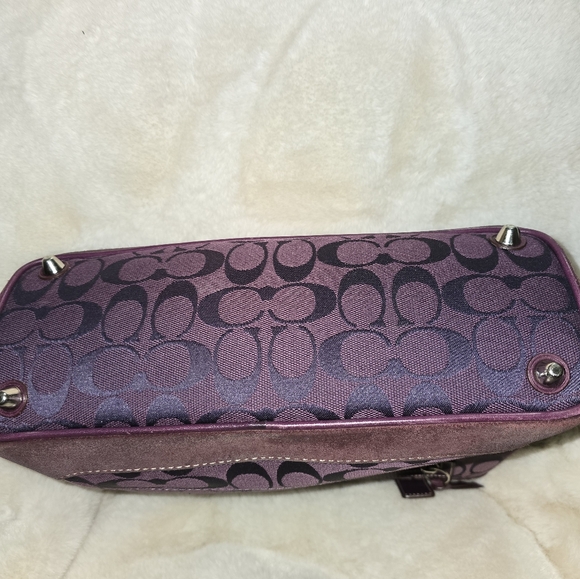 Coach Vintage Y2K Purple Leather and Suede Monogram Purse - Picture 2 of 13